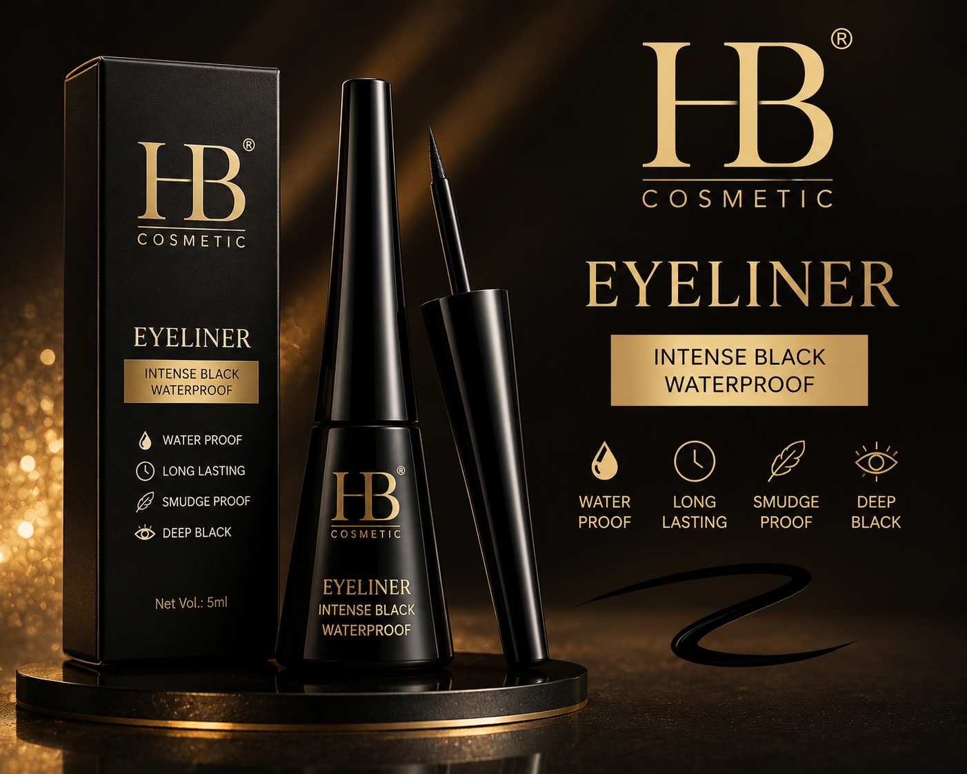 hb cosmetic eyeliner – precise & bold eye definition hb cosmetic eyeliner – precise & bold eye definition